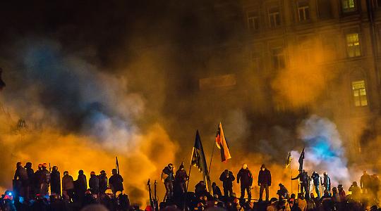 Ende Januar 2014 auf dem Platz der Unabhängigkeit in Kiew